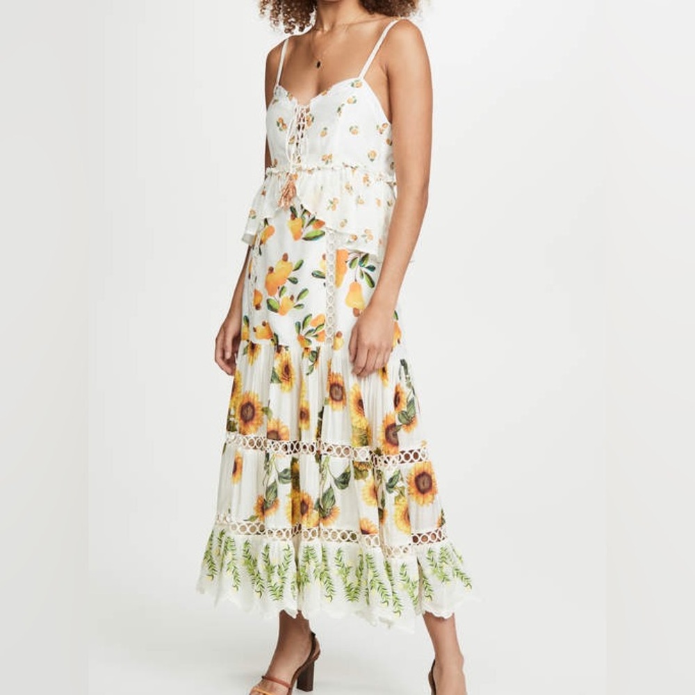 FARM Rio Sunflower Mix Print Dress Small - Picture 2 of 10